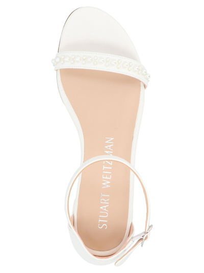 Shop Stuart Weitzman 'nudist Jane' Sandals In White