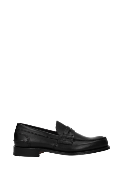 Shop Church's Loafers Pembrey Leather In Black