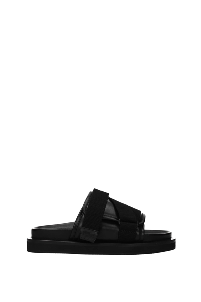 Shop Ambush Slippers And Clogs Padded Leather In Black