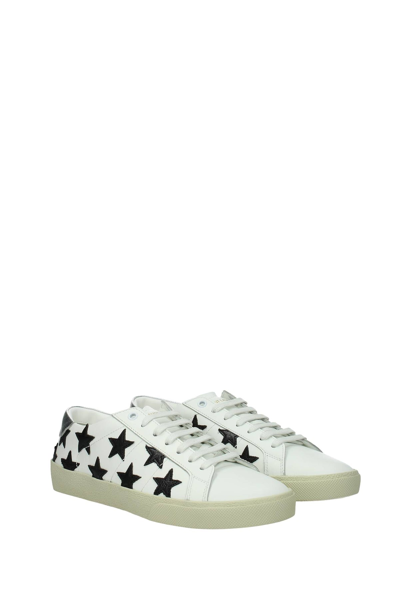 Shop Saint Laurent Sneakers Leather In White