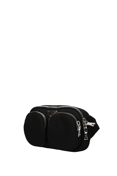 Shop Prada Backpacks And Bumbags Fabric In Black
