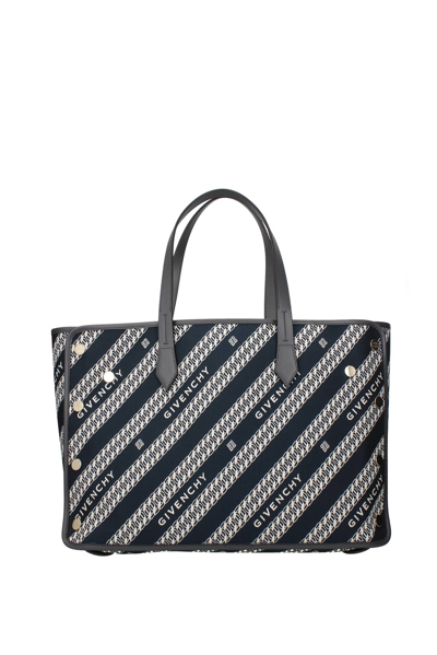 Shop Givenchy Handbags Bond Fabric Grey In Blue