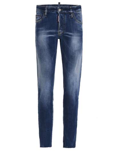 Shop Dsquared2 'slim Cropped' Jeans In Blue