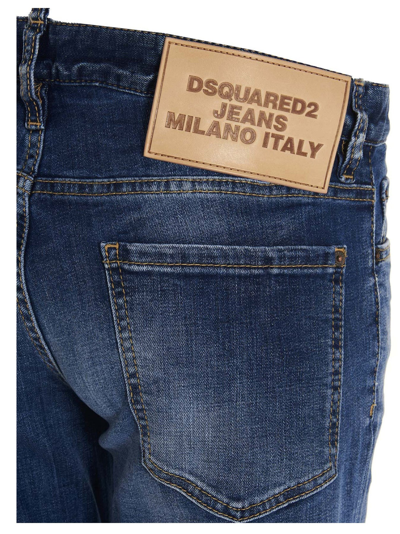 Shop Dsquared2 'slim Cropped' Jeans In Blue