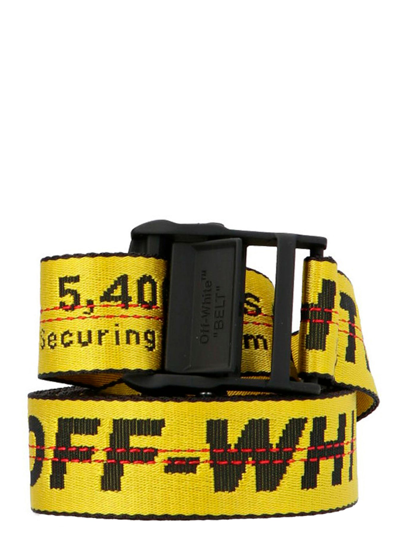 Shop Off-white 'industrial' Belt In Yellow