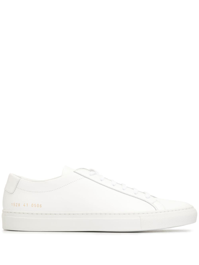 Shop Common Projects Leather Achilles Low Sneakers In White