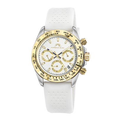 Shop Porsamo Bleu Alexis Sport Quartz White Dial Ladies Watch 923calr In Gold Tone / White / Yellow