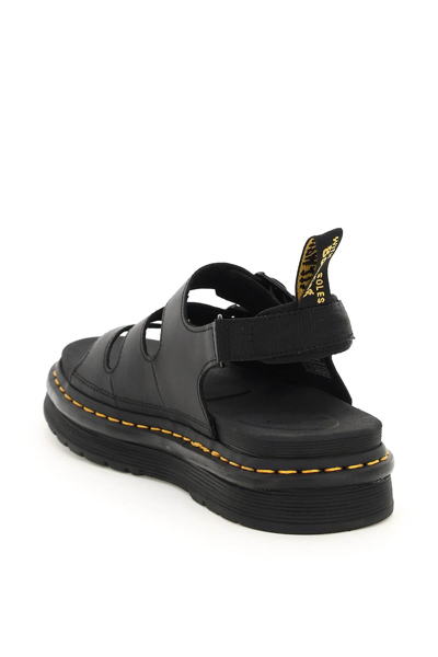 Shop Dr. Martens' Dr.martens Hydro Leather Soloman Sandals In Black