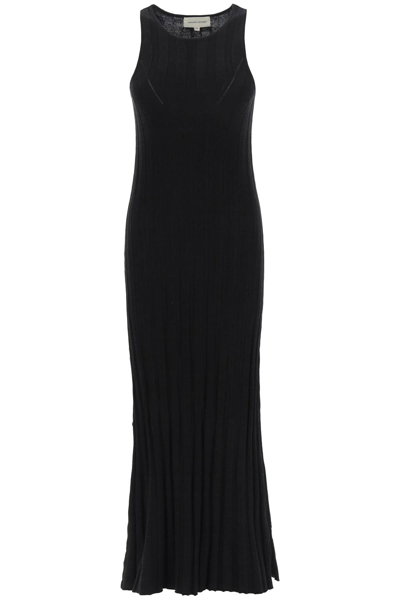 Loulou Studio Molino Stretch Pointelle-knit Maxi Dress In Black