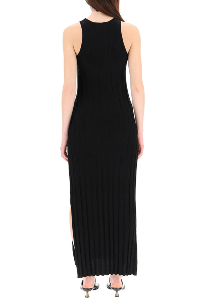 Loulou Studio Molino Stretch Pointelle-knit Maxi Dress In Black