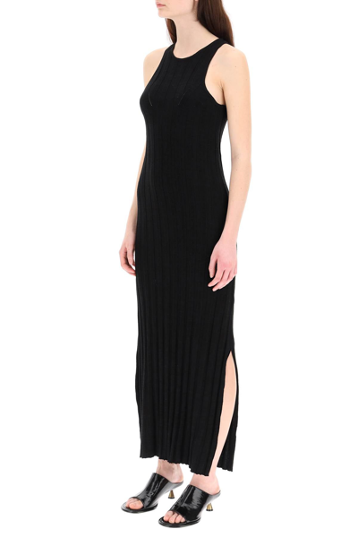 Loulou Studio Molino Stretch Pointelle-knit Maxi Dress In Black