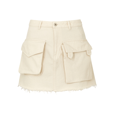 Shop Marques' Almeida Ecru Denim Mini Skirt