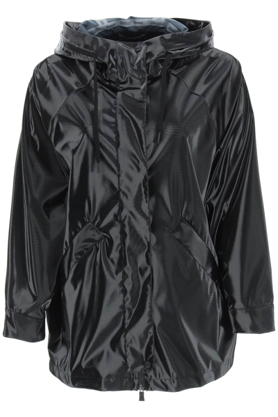 Shop Herno Laminar Hooded Jacket In Lady Spinnaker In Nero (black)