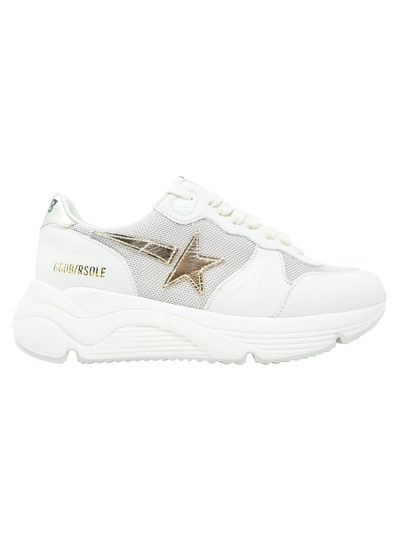 Shop Golden Goose White Leather Running Sole Sneakers
