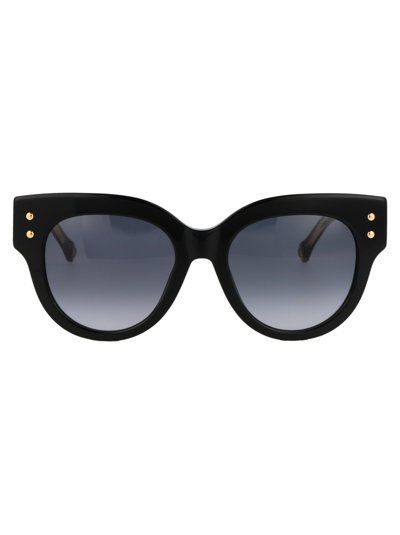 Shop Carolina Herrera Ch 0008/s Sunglasses In 8079o Black