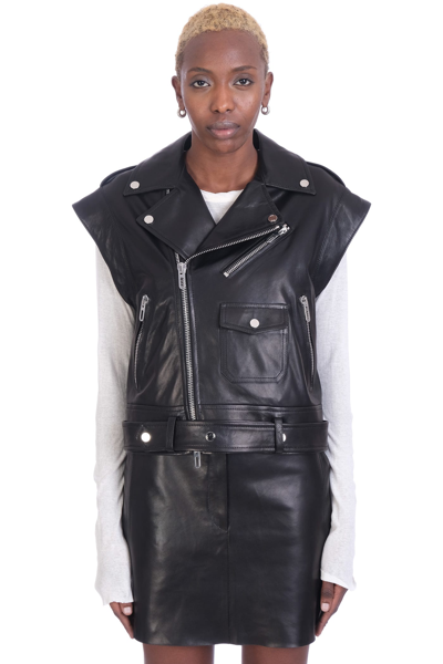 Shop Drome Vest In Black Leather