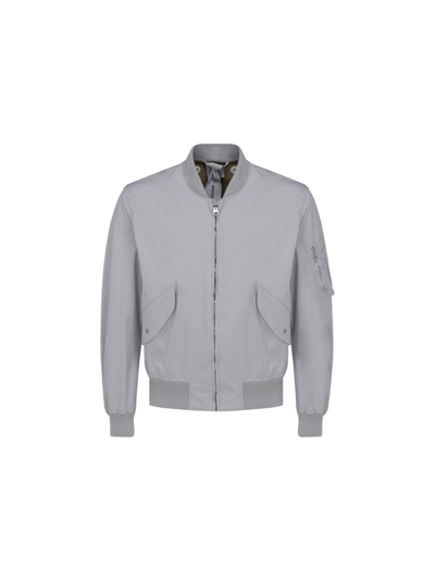 Shop Ten C Flight Jacket In Light Grey