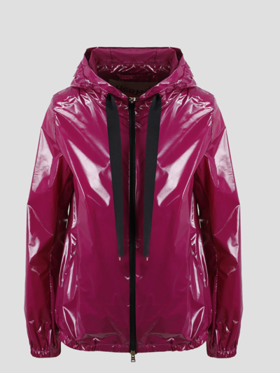 Shop Herno Cappa Gloss Jacket In Pink & Purple