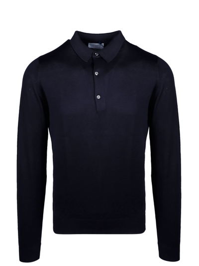 Shop John Smedley Polo Shirts In Blue