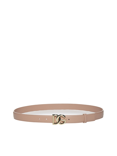 Shop Dolce & Gabbana Belt In Rosa Antico