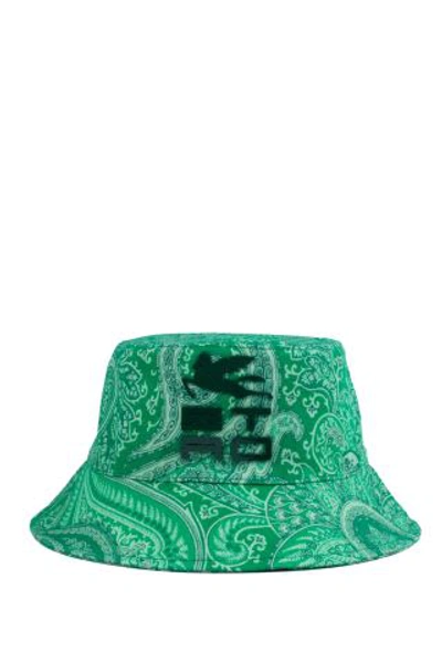 Shop Etro Paisley Bucket Hat In Verde