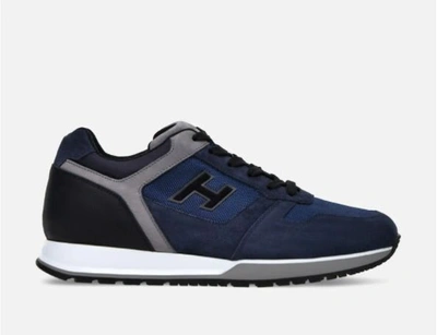 Shop Hogan Sneakers H321 Blu-nera Hxm3210y860qyo840u In Blue/black