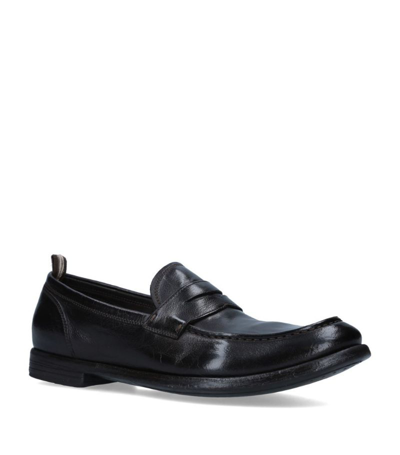 Shop Officine Creative Leather Arc Loafers In Brown