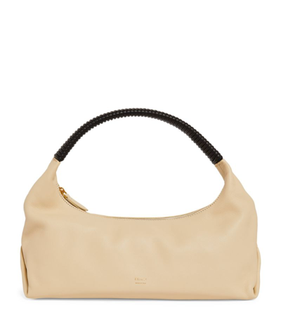 Shop Khaite Leather Remi Top-handle Bag In Ivory