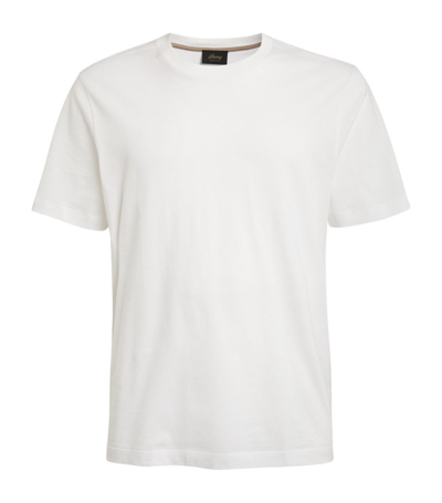Shop Brioni Cotton T-shirt In White