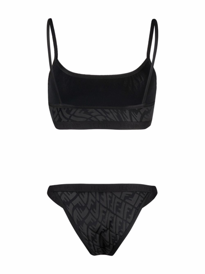 Shop Fendi Bikini Ff Vertigo In Black