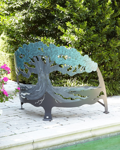 Shop Cricket Forge Tree Bench In Multi Colors