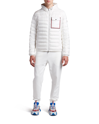 Shop Moncler Men's Lihou Signature Quilted Jacket In White