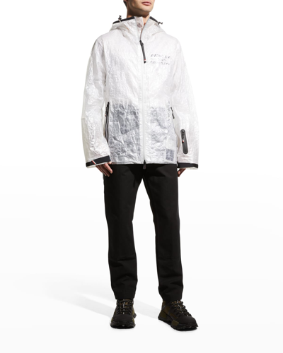 Shop Moncler Men's D Croset Shell Jacket In White