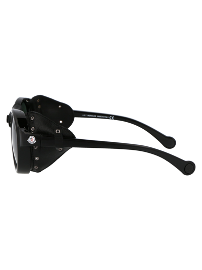 Shop Moncler Eyewear Sunglasses In 01r Black