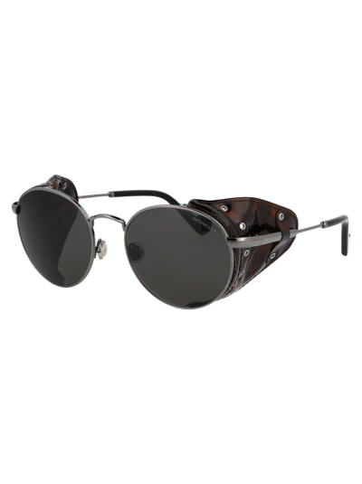 Moncler Ml0182 Sunglasses In 08d Ruthenium