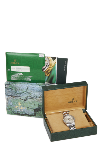 Pre-owned Rolex Stainless Steel & 18k White Gold Datejust Turn-o-graph 16264 36mm