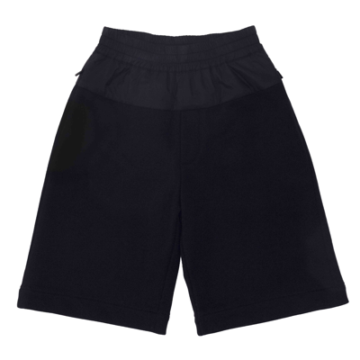 Shop Fendi Kids Logo Detailed Contrast Waist Shorts In Navy