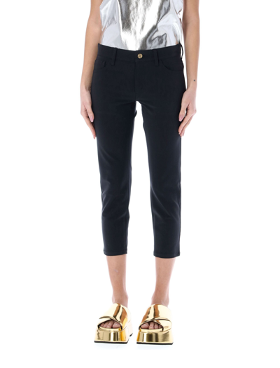 Shop Junya Watanabe Fitted Cropped Trousers In Black