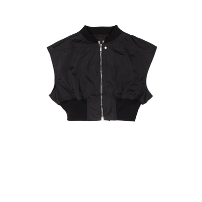 Shop Rick Owens Drkshdw Zipped Sleeveless Bomber Jacket In Black