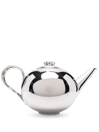 Shop Fürstenberg Treasure Platinum Plated Teapot With Tea Strainer In Silver