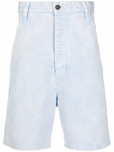 Shop Ami Alexandre Mattiussi Oversize Denim Shorts In Blue