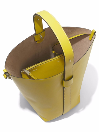 Shop Proenza Schouler White Label Sullivan Leather Bucket Bag In Yellow