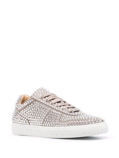 Shop Philipp Plein King Power Low-top Sneakers In Neutrals