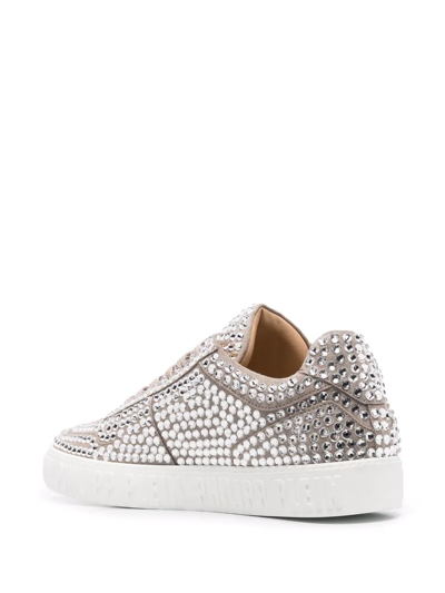 Shop Philipp Plein King Power Low-top Sneakers In Neutrals