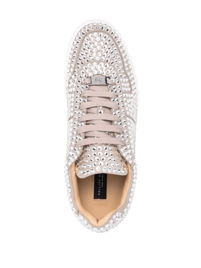 Shop Philipp Plein King Power Low-top Sneakers In Neutrals