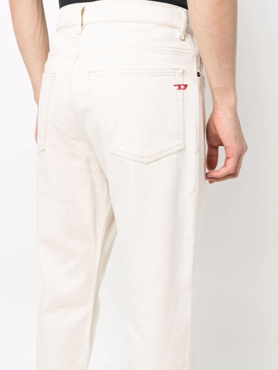 Shop Diesel 2005 D-fining 09b94 Tapered Jeans In Neutrals