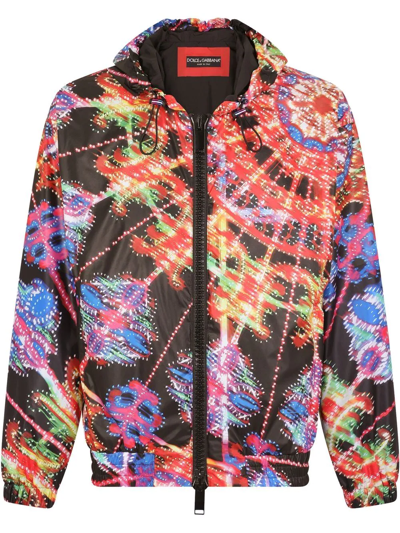 Shop Dolce & Gabbana Luminaire-print Lightweight Jacket In Multicolour