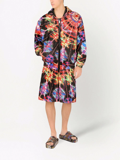Shop Dolce & Gabbana Luminaire-print Lightweight Jacket In Multicolour