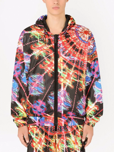 Shop Dolce & Gabbana Luminaire-print Lightweight Jacket In Multicolour