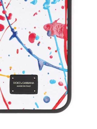 Shop Dolce & Gabbana Abstract Print Iphone Case In White